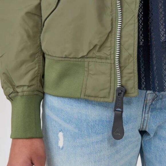 Alpha Industries Women’s Medium 2B Scout W Sage Green Bomber Flight Jacket - Picture 5 of 7